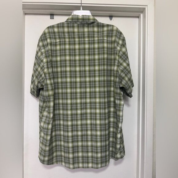 Ascend short sleeve green/gray plaid button up - size XL - Picture 3 of 8